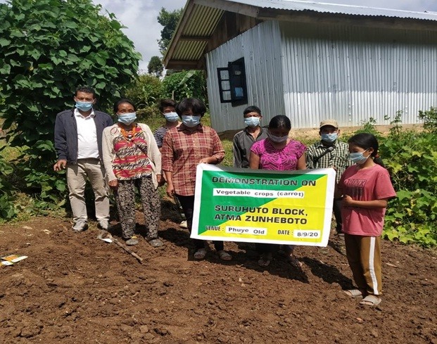 Some of the participants during the training programme on ‘breeding of common carps’ held at Medical colony, Suruhuto town on September 7. 